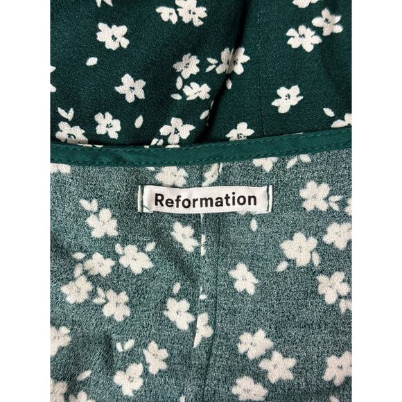Reformation Green Floral Blouse - Picture 7 of 8